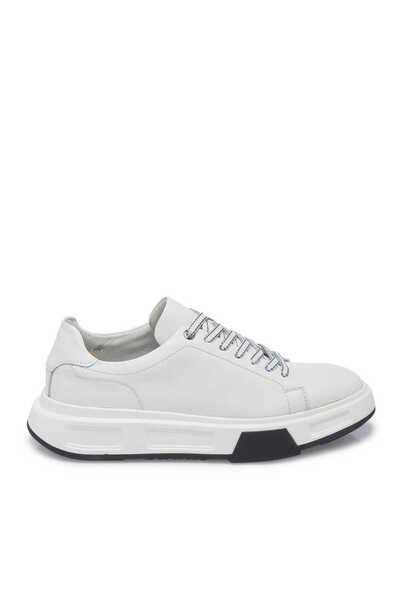 Tergan Beyaz Hakiki Deri Erkek Sneaker - E25I1AY57198-A26