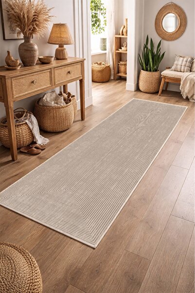 CENTER AVM Vizon Halı Yolluk Makinede Yıkanabilir Halı Kaymaz Taban Halı