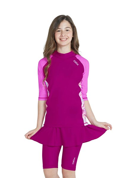 Coega Girls Youth Two-piece Swimsuit - Purple Groovy Splashes