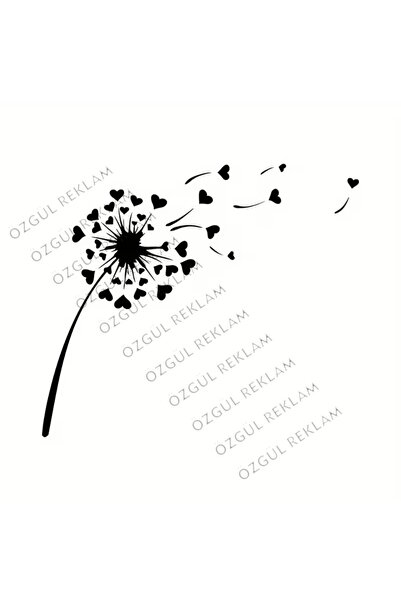 ÖZGÜL REKLAM Karahindiba çiçek desenli sticker Araba sticker / Motor Sticker ...