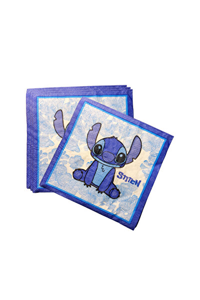 HAPPYLOOPPARTY منديل عيد ميلاد مطبوع عليه شخصية ستيتش ليلو وستيتش أنجل