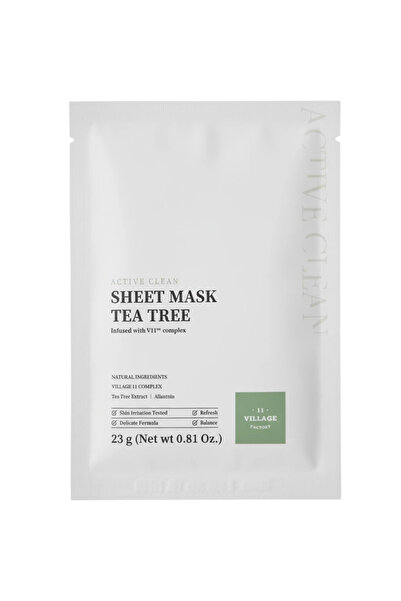 Village 11 Factory Active Clean Sheet Mask Tea-Tree Masca de fata cu arbore d...