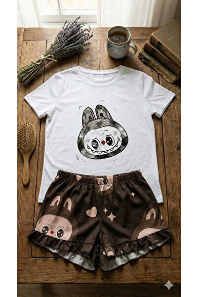 kuzey homewear Σετ κοντομάνικο σορτς με σχέδια Labobo