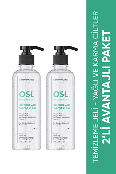 OSL Omega Skin Lab OSL Glycolic Cleanser Gel 2'li 200ml
