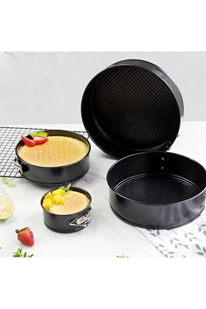 OEM Set of 3 Springform Cake Pans with Detachable Ring, Ø 24/26/28 cm, Non-St...
