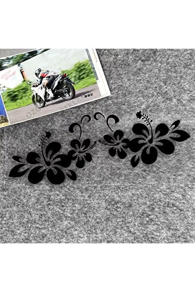 ÖZGÜL REKLAM Hawaiian Hibiscus çiçek deseni sticker Araba sticker / Motor Sti...
