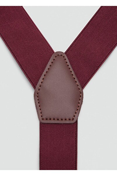 MANGO Man Deri detaylı ayarlanabilir elastik askılar