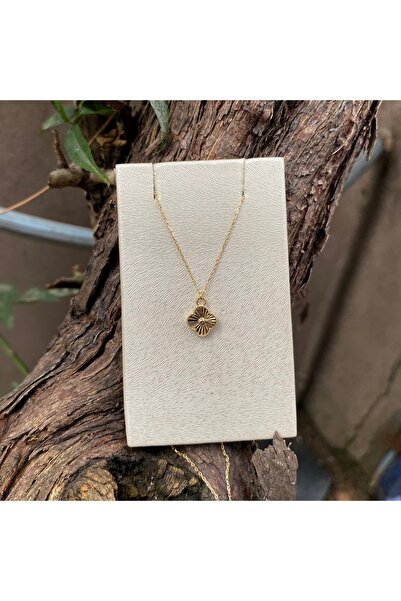 DİLEK KUYUMCULUK Altın yonca kolye