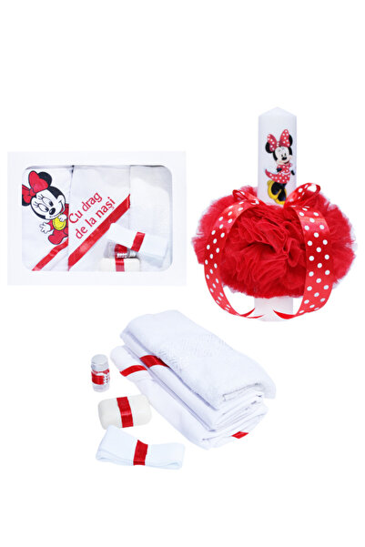 Flashmarket Set complet trusou botez cu lumânare, Mickey/Minnie – Trusou eleg...