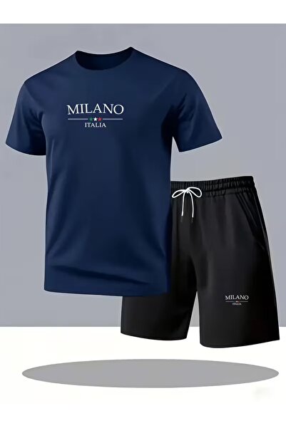 PAVRO Unisex Oversize Shorts Set - Top and Bottom Two-Piece Comfortable Fit M...