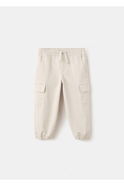 MANGO Baby Pamuklu kargo pantolon