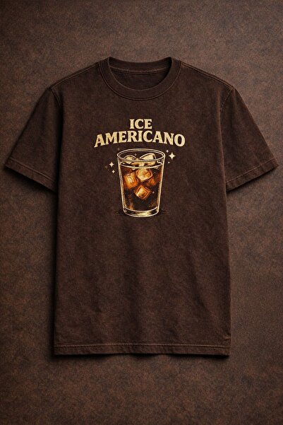 technomonkey Brown Ice Americano Coffee Printed Unisex T-Shirt