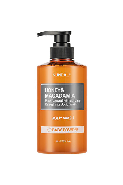 Kundal Gel de duș cu miere și macadamia, pudră pentru bebeluși 500 ml