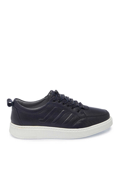 Tergan Lacivert Hakiki Deri Erkek Sneaker - E25I1AY57168-A31