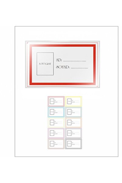 Hsn Pvc Kaplı Yaz Sil Dolap Isimliği 10 Adet