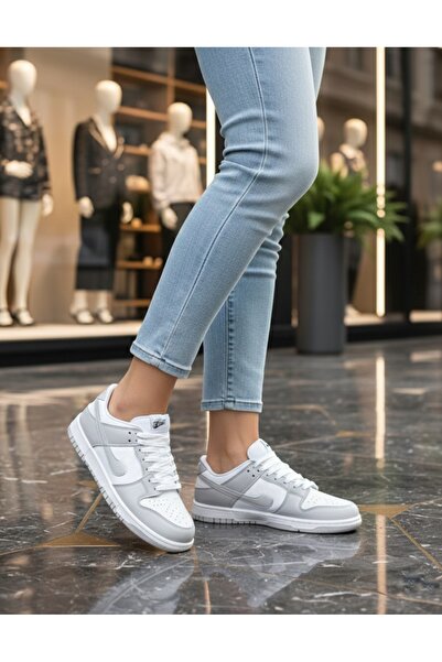 ÇınarShoes Unisex Γκρι Λευκά Καθημερινά Αθλητικά Παπούτσια