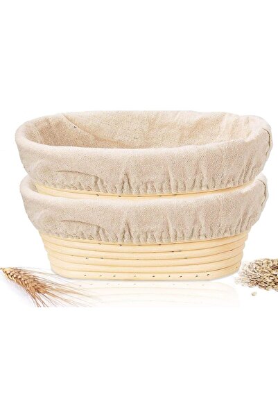 Arabest Banneton Bread Proofing Basket,2 Pack 10 Inch Oval Sourdough Proofing...