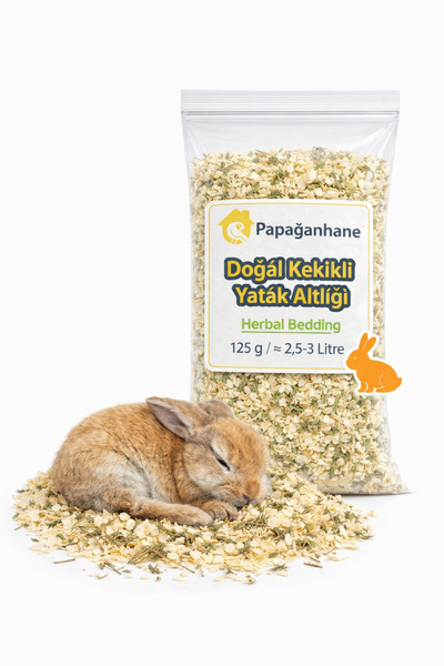 Papağanhane Doğal Kekikli Talaş Yatak Altlığı 125 g / 2,5–3 Litre Tavşan ve K...