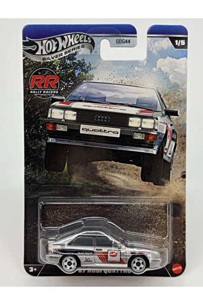 HOT WHEELS Silver Series Rally Racers ’87 Audi Quattro Diecast Model Araba
