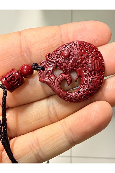 gemsartdeco Zinobar Stone Koi Fish Special Design Necklace