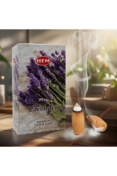 Hem Tütsü Geri Akış Konik Tütsü Lavanta Kokulu – Lavanta Şelale Tütsüsü & Oda...