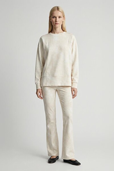 Rays 8363A Patterned Crew Neck Tunic Ecru