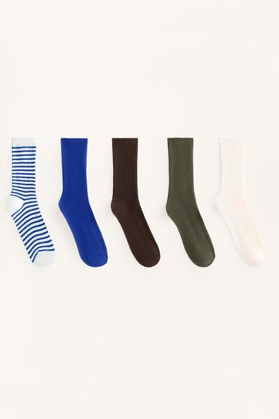 Oysho 5 çift Classic pamuk karışımı çorap