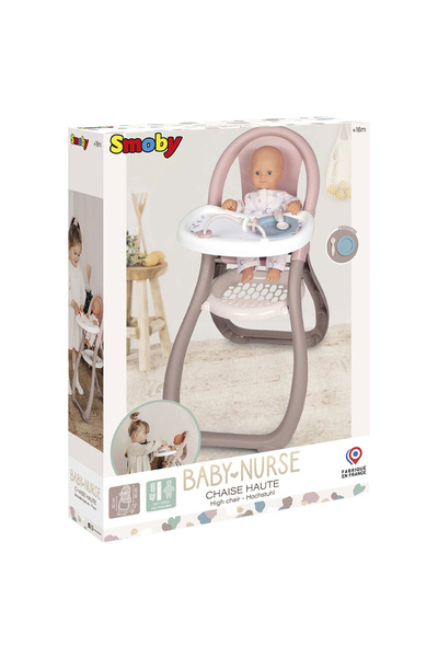 Smoby Scaun de masa pentru papusi Baby Nurse maro