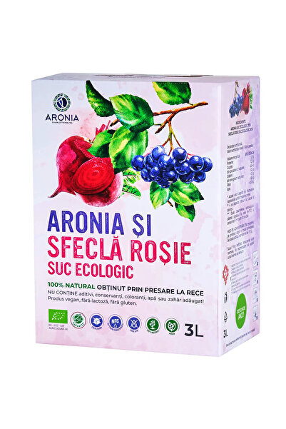Aronia Charlottenburg Suc de Aronia si Sfecla Rosie 100% si Ecologic la 3L