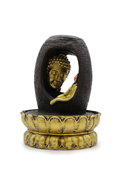Ancient wisdom Артезиански фонтан - 30см - Златен Буда и Витарка Мудра