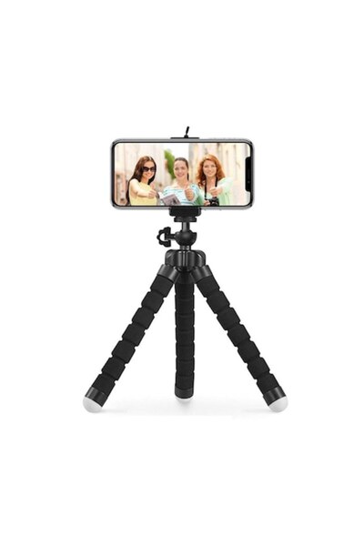 dalimag Adjustable Tripod for Phone/Camera with Rotating Head, Black