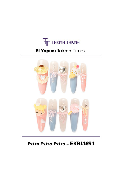 Takma Takma EKBL1691 Extra 10'lu Tekrar Kullanılabilir El Yapımı Protez Takma...