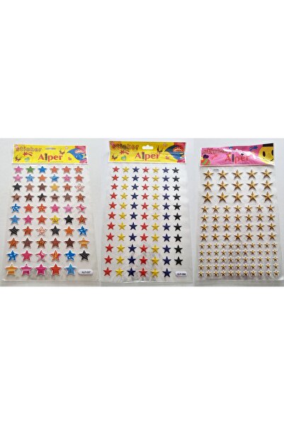 Modellino Konulu Sticker Kabartmalı Sitikır A4 Boy Yapıştırma Etiket - 3'lü Y...