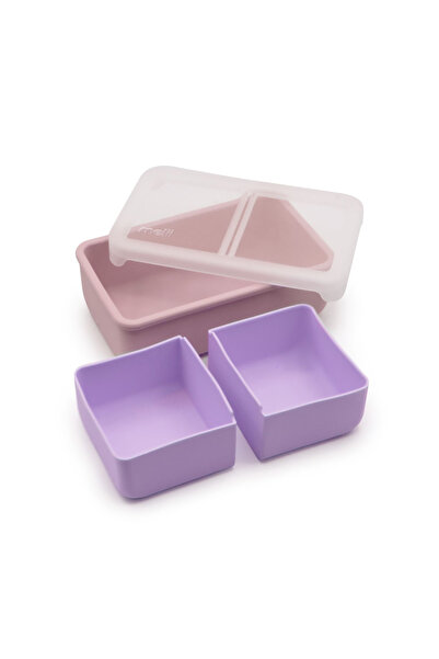 Melii Δοχείο φαγητού Bento με αφαιρούμενα διαμερίσματα, melii, ροζ μωβ για πα...