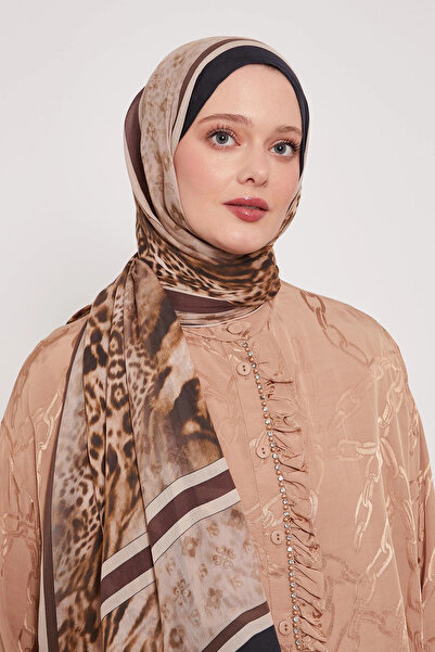 LuvenSara Patterned Silk Shawl - Ayaz Black