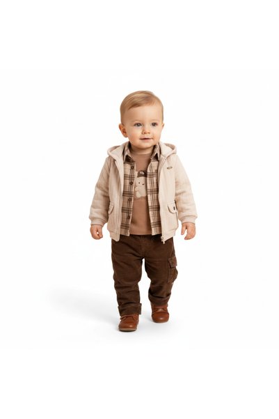 mumbino Boy's 4-Piece Jacketed Suit / Jacket - Shirt - T-Shirt - Pants 4-Piec...