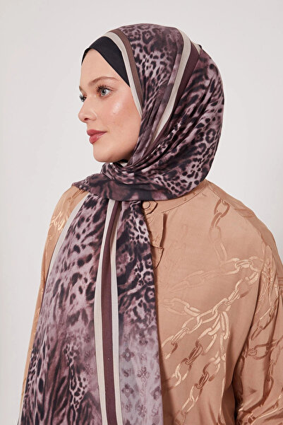 LuvenSara Patterned Silk Shawl - Night Powder