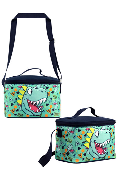 ÜMİT ÇANTA Cennec Dinosaur Zone Cutie de prânz pentru școală 23X16X15
