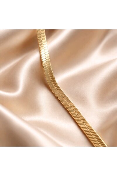 stainless steell Steel Gold Thin Italian Women's Bracelet 17+6cm Extension