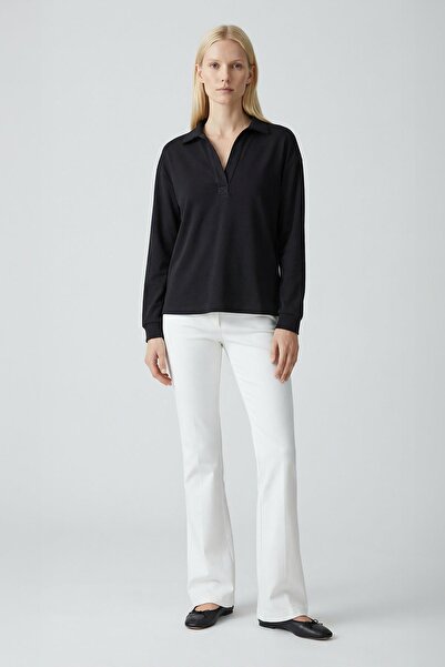 Rays 8275A Shirt Collar Sweater Black