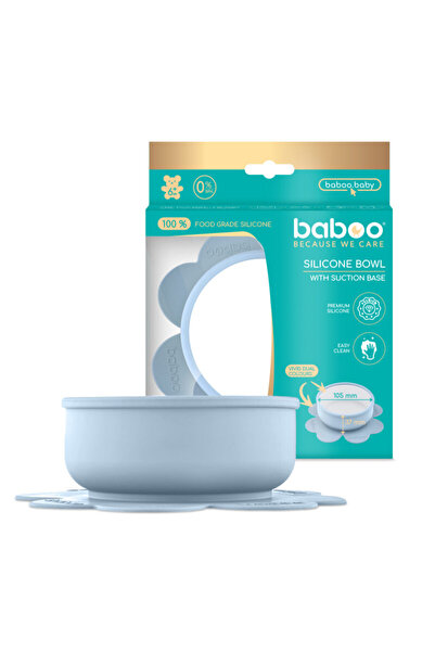 Baboo Силиконова купа с вендуза - синя, 6+ месеца