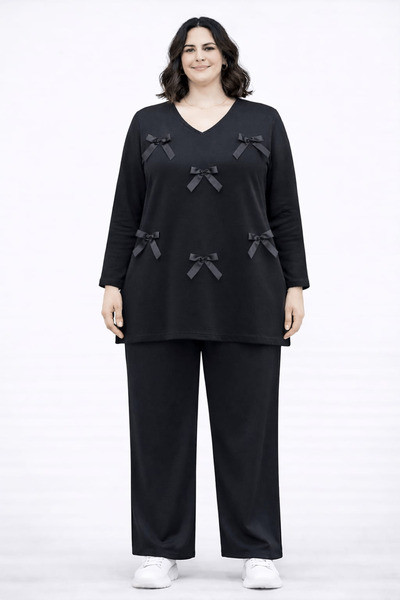 EMEZ Μπλούζα με λεπτομέρεια από κορδέλα