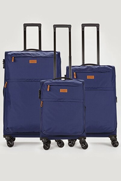 Fossil Unisex Ekstra Hafif Turuncu Kumaş 3'lü Valiz Seti