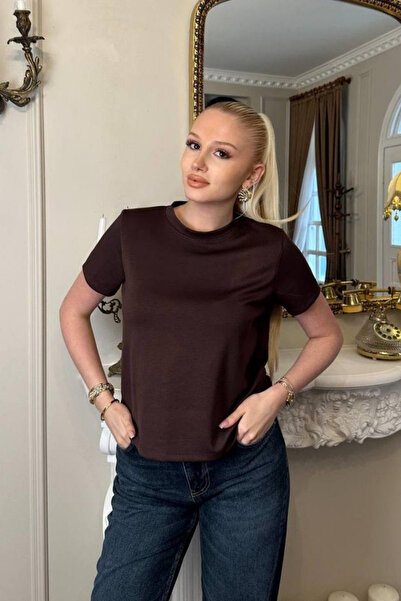 Clothes Fast Women's Basic T-Shirt Short Sleeve, Round Neck, Solid Color, Cas...