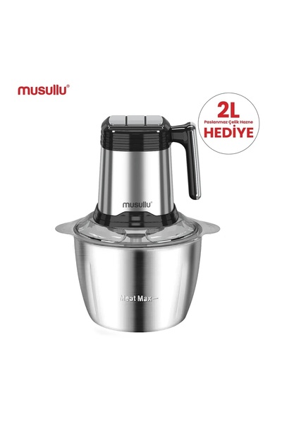 Allians Pratik Rondo Blender Doğrayıcı 2 Lt Çelik ve Plastik Hazneli MSL-1221-2