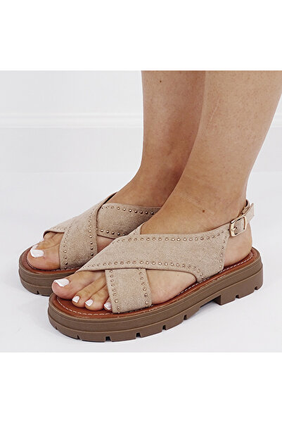 SOFILINE Sandale bej taupe cu talpă groasă B-MO-22 M12