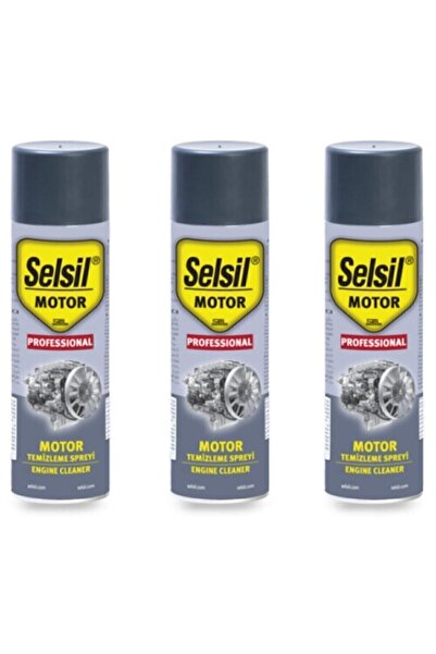 Selsil ( 3adet x 500ml )Susuz Motor Temizleme Spreyi