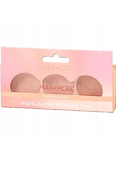 max&more Paletă iluminatoare MAX & More Sun-Kissed Sands – Highlighter Powder...
