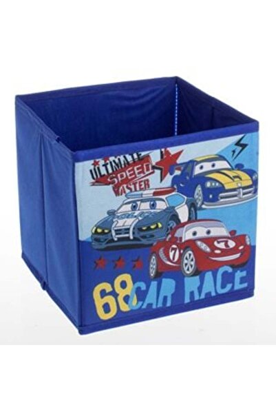AVA Children's Storage Box, Blue, Car Model, Textile, 20x20x20cm