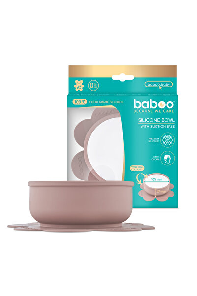 Baboo Силиконова купа с вендуза - розова, 6+ месеца